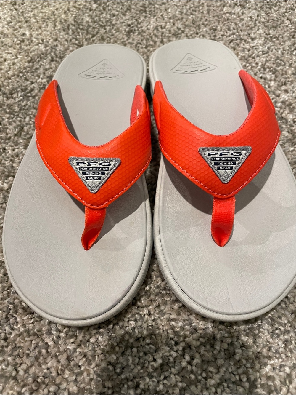 Columbia Orange Flip Flops - Performance Fishing Gear